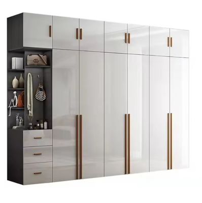 Moderne 2 Türen MDF Holzkleidung Schrank für Schlafzimmer Erweiterbar Funktional