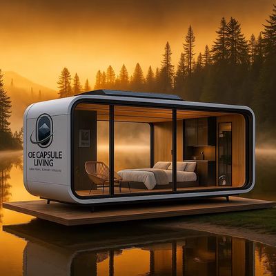 Modular 7 Luxus Prefab Stahl Smart Tiny Space Capsule Zuhause Vorgefertigte Kapsel Zimmer Hotel Kapsel Haus im Freien