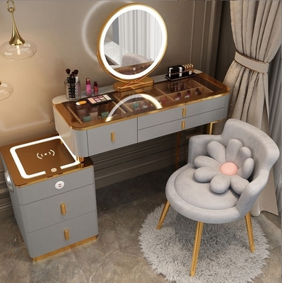 Smart Möbel Modern Einfache Multifunktionale Prinzessin Ankleide Tisch Seitenschrank Eitelkeit Mit Spiegel Stuhl Smart Tisch