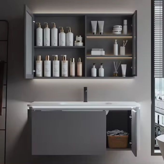 Maßgeschneiderte DTC Wandmontierte Badezimmer Vanity Einheiten Waschbecken Schränke 0