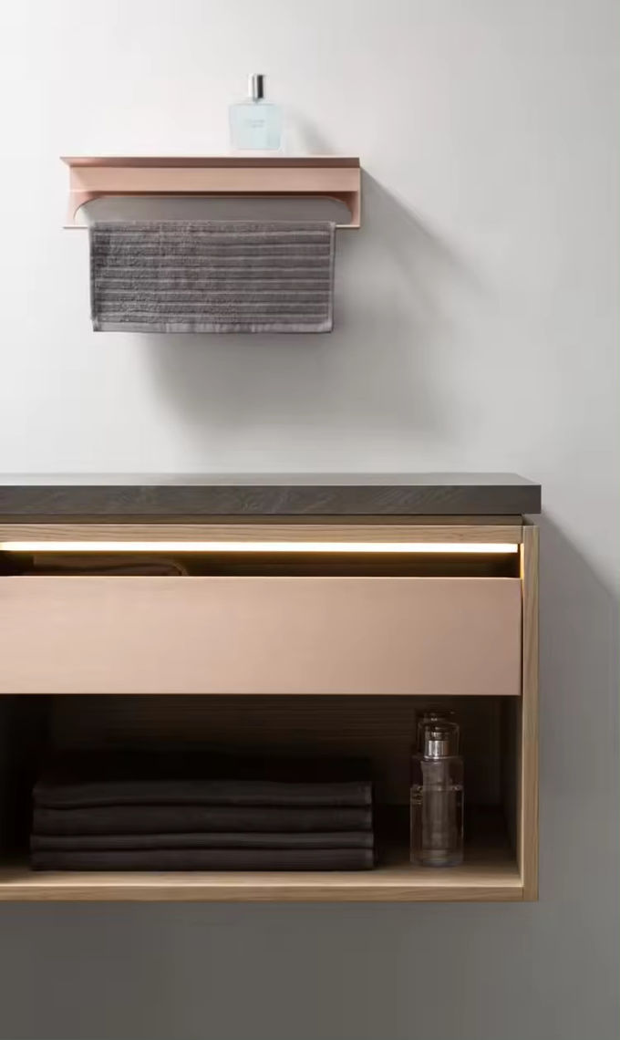 Kleine 42 Zoll Toilettenspüler-Einheit Garderobe Eitelkeit und Becken Combo 0