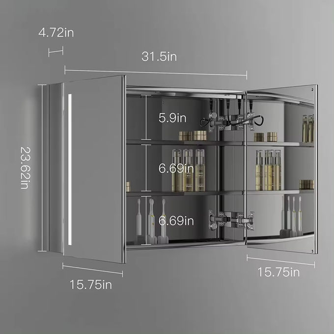 OEM Make-up Wand Hängen Waschbecken Eitelkeit LED-Spiegel mit Harz Becken 1