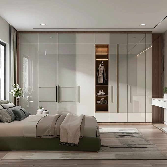 Moderne Kleidung Kleiderschrank Massivholz Schrank für Hausmöbel 1